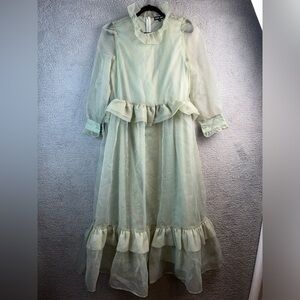 Sister Jane Luminous Organza Small Ruffle Maxi‎ Dress Fairy Whimsical Ethereal